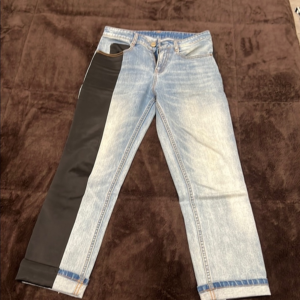Stylish Two-Tone Women Jeans